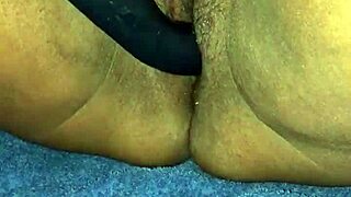 wife with big tits and ebony ass using dildo toys