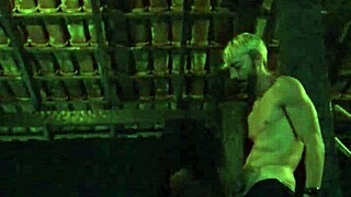 black teen 18+ kneels in submission for blowjob and titfuck