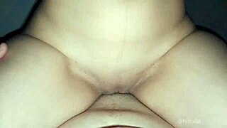 fucking my curvy latina girlfriend during a wild thunderstorm night.