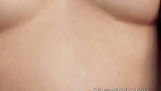 sensual amber pearl plays with her pussy on kitchen desk