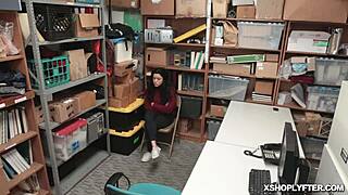 Monica saige riding her tight pussy on top of the lp officers cock she gets rowdy