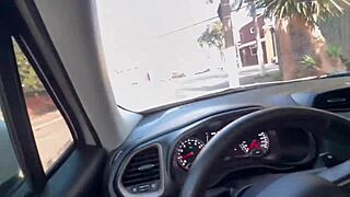 Young Brazilian guy boldly gives his ass to the favela Uber driver in intense bisexual encounter