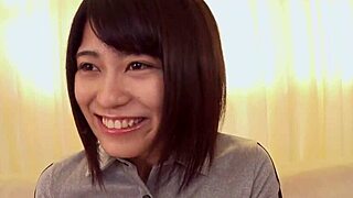 Ema Kato gives sloppy blowjob and handjob