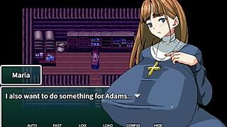 Nun Maria's creampie adventure in Hentai game