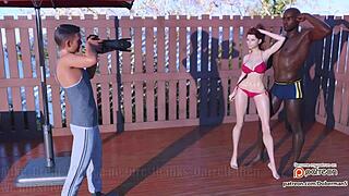 Cheating wife fucks big black cock on photoshoot!