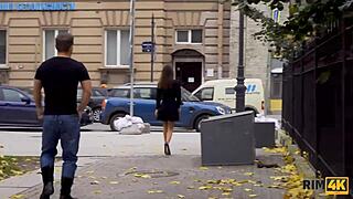 sexy bombshell passionately licks man's asshole with her tongue