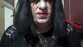 i can't get enough of my dildo during wild anal play as a sissy crossdresser