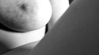 Amateur with big boobs ready for some self-pleasure