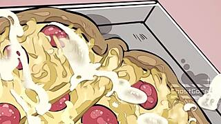 rough gay sex over pizza, so intense!