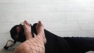 Under Her Fishnet Stockings Feet With Teen 18+ Fetish 😘