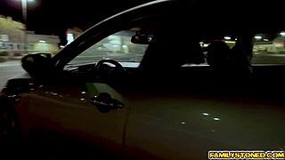 Does Kyra Rose blowjob her stepuncle's huge cock?