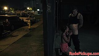 Amateur teen gets picked up and tied up in public for BDSM fun