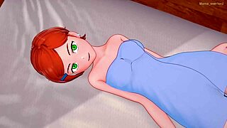 i'm so hooked, gwen from ben 10 drops her towel for wild adult banging.