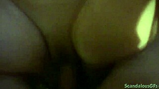 Naughty brunette slut blows and fucks hard