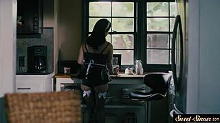 classy teen gets fucked hard and jizzed on her tits!