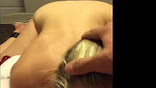 blonde hotwife gets hogtied for intense blowjob session