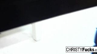 Sexy babes christy and kirsten fuck each other silly