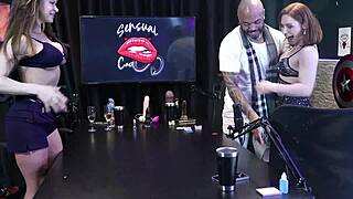 tati weg strips sensually in lingerie, teasing with her body