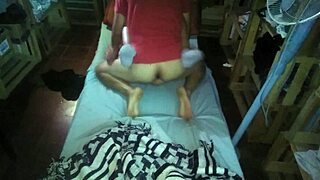 Latina milf passionately fucks in missionary position at night with her partner. Intense amateur couple action.