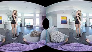 Experience Valentine's anal with Arya Fae, a blonde temptress, in VR