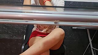 spy cam catches cute latina secretary nataly in risky outdoor moment