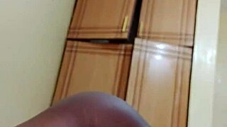 Young gay twink screaming loud during intense bedroom action.