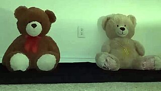 Hey, loving this threesome with brown and caucasian furry toy bears!