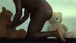 Hey, loving this threesome with brown and caucasian furry toy bears!