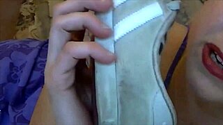 I'm sweaty for my step-dad, using vibrator on my feet