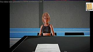 Blonde Teen Plays New Family Game