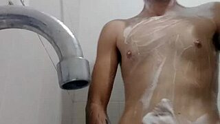 Rico Baño relaxes in a luxurious bath with friends at the spa