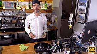 Blonde Babe Pities Divorced Client And Asks BF To Fuck Her!