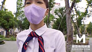 Trailer Pickup On Street, Xia Yu Xi Licks Pussy And Gets Cumshot In Asian Oral Action