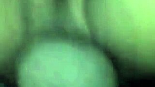 filling ebony brunette's pussy with cum