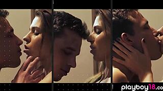 classy brunette slim babe fingering pussy in sexy lingerie