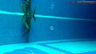 Busty Euro MILF Sazan's sensual underwater encounter