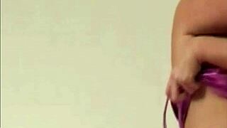 We slipped into pvc panties for lesbian babe lingerie fun