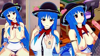 Hentai game featuring erotic massage and 3D anime tits