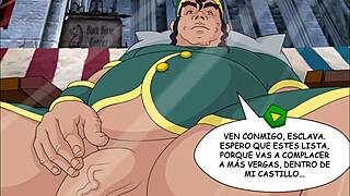 Velma gets spooked and fucked in hentai game with big tits.