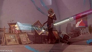 Body Painted Blonde Nicole Sheridan Sucks Artist Before Fucking