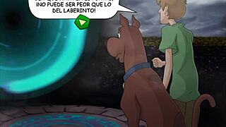 Velma gets spooked and fucked in hentai game with big tits.