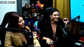 Brunette Babes In Lingerie During Casting With Dirty Talk