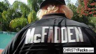 hey, check christy mack getting steamy in the shower with those big tits