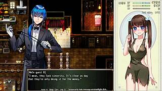 Emma repays debt with bondage blowjob and gangbang in hentai.