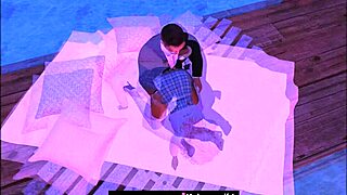 A sensual encounter amidst the chill of winter, depicted through animation