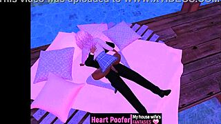 A sensual encounter amidst the chill of winter, depicted through animation