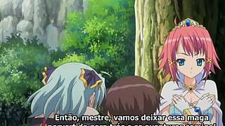 Ambitious witch girl in European-style anime