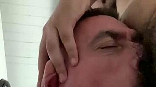 Gay blowjob in slow motion with gagging and choking