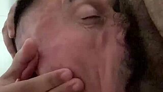 Gay blowjob in slow motion with gagging and choking