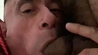 Gay blowjob in slow motion with gagging and choking